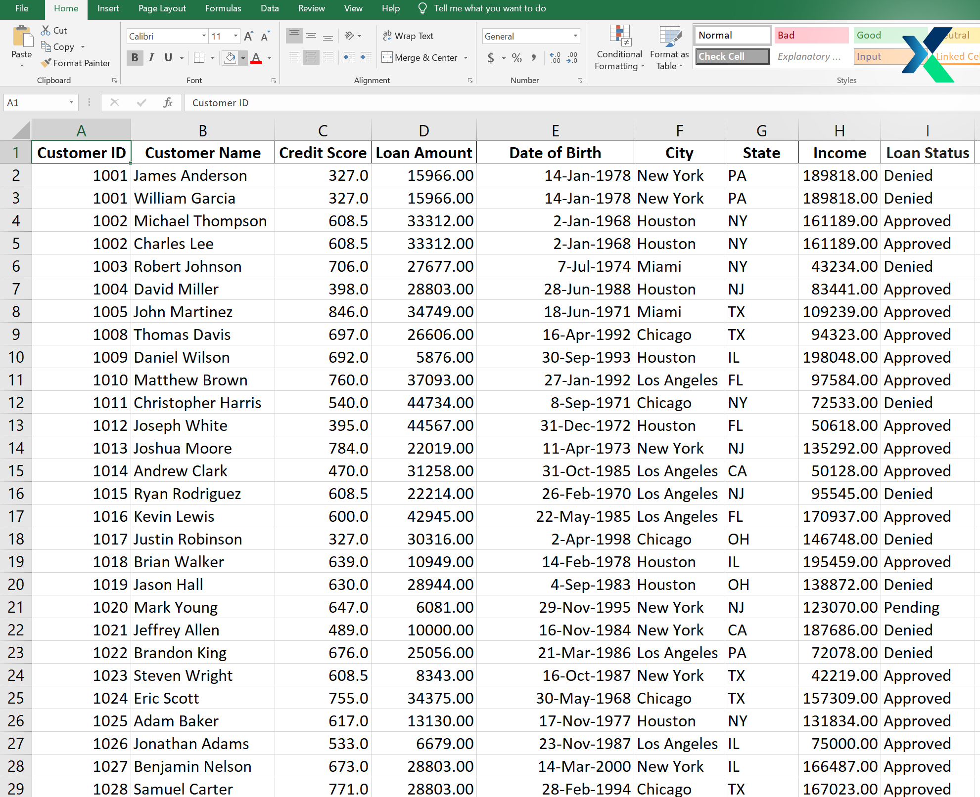 data typecasting in excel