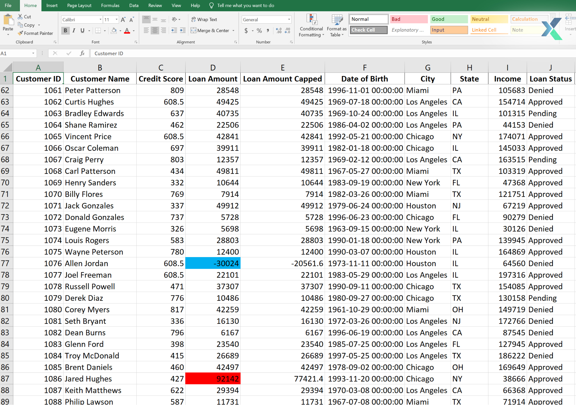 outlier capping in excel