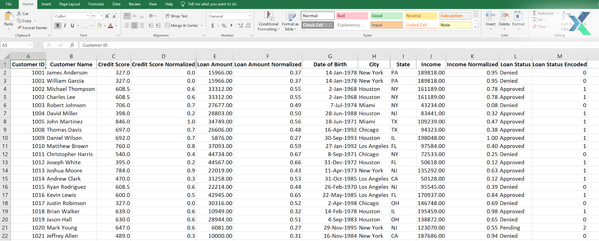 encoding data in excel