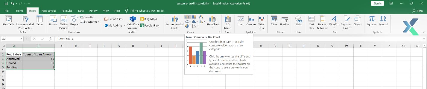 how to create a frequency bar plot in excel