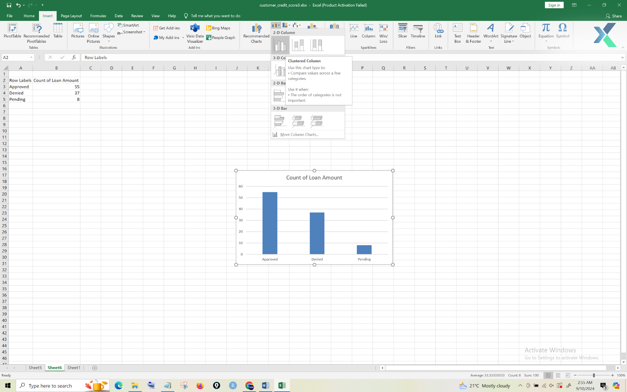 how to create a frequency bar plot in excel