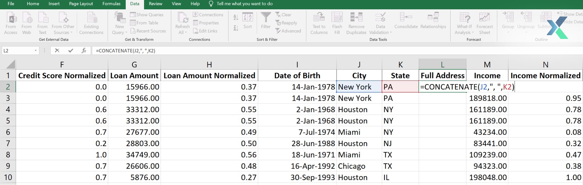 how to merge columns in excel