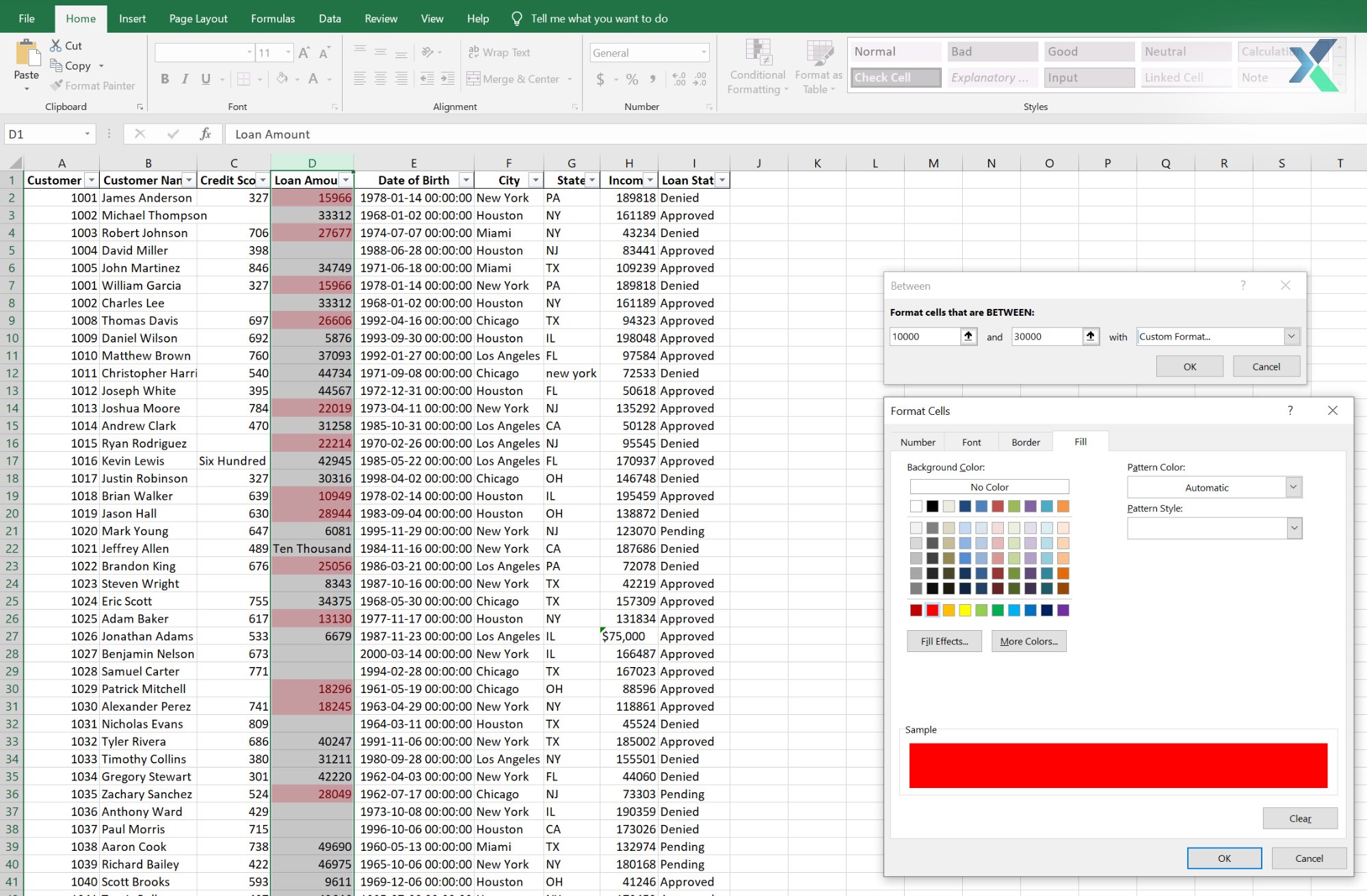 conditional formatting in excel